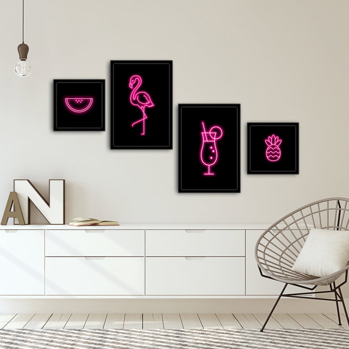 Wallity Cuadro Decorativo 4 Piezas Multicolor